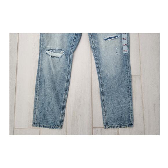 Old Navy Jeans Men's 36x30 Straight Taper Distressed Light Wash NEW $54 - Picture 3 of 9